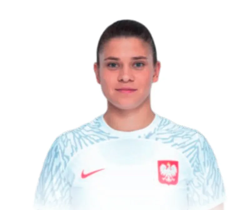 Martyna Wiankowska, wychowanka Pelikana Łowicz i ambasadorka Akademii Pelikan, w koszulce reprezentacji Polski.