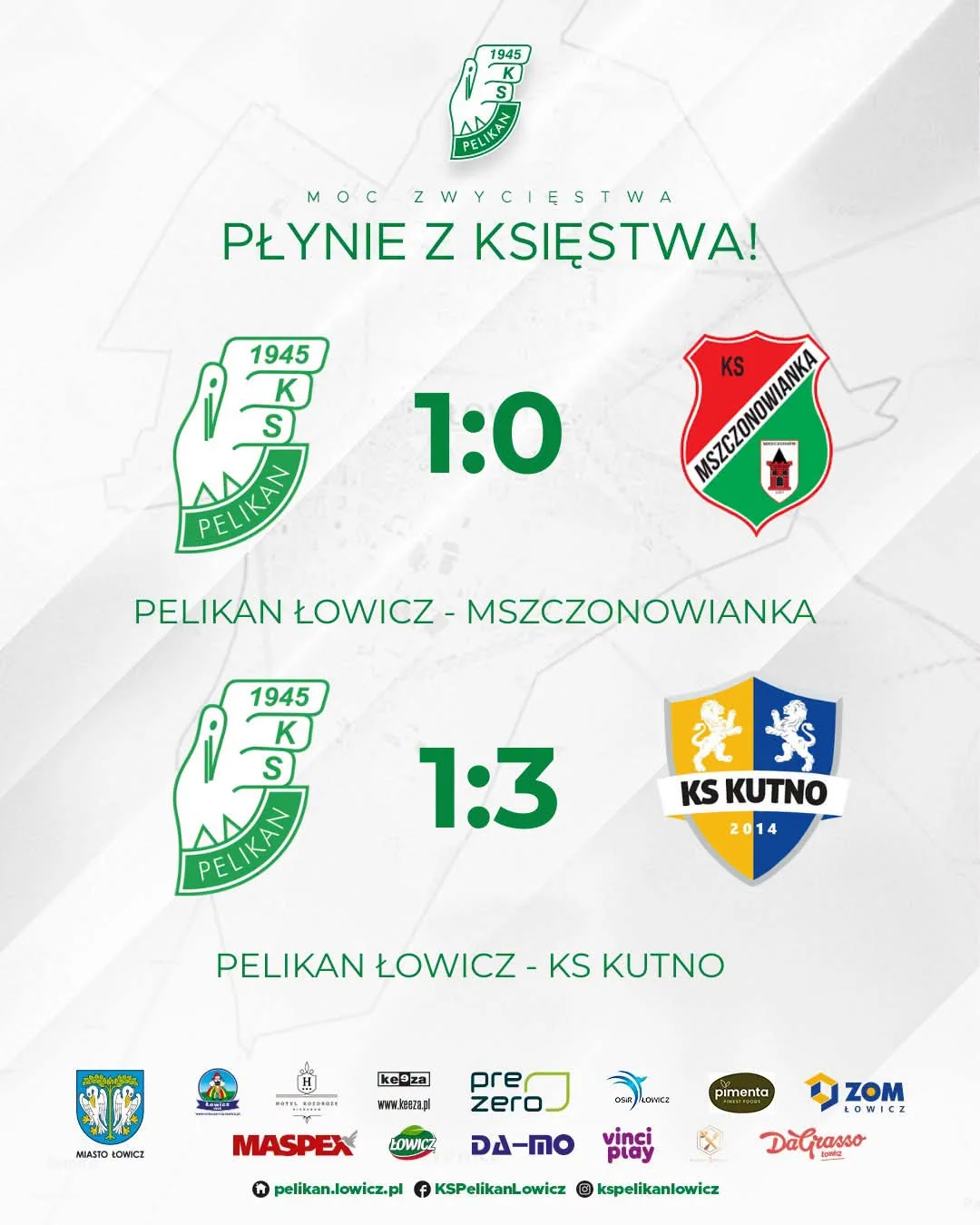 Wyniki sparingów Plansza Pelikana Łowicz podaje wyniki sparingów z Puszczą Niepołomice i KS Kutno.